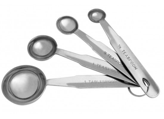 Measuring Spoon 4pce Set Stainless Steel - WA Hospitality Supply